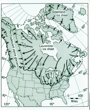 Image result for continental glacier that covered north america