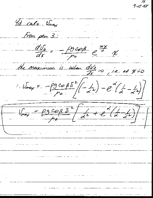 solution for homework problem