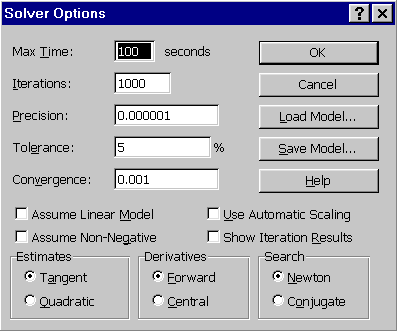 Решатель. Решатель параметра. Solver. No options Max. An iterative Solver was used for this model.